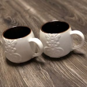 2x 2013 Starbucks Casi Cielo Textured Mug Embossed